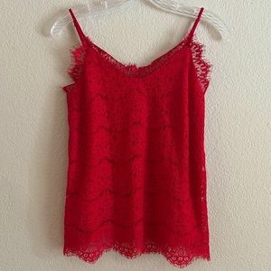 MONTEAU Los Angeles red lace Camisole/Top S